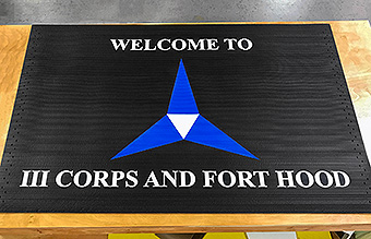 High Definition Super Vinyl Logo Mat - Fort Hood Texas III Corps