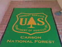 Custom Made Logo Mat Purchased On GSA Contract - US Forest Service Carson National Forest Taos New Mexico
