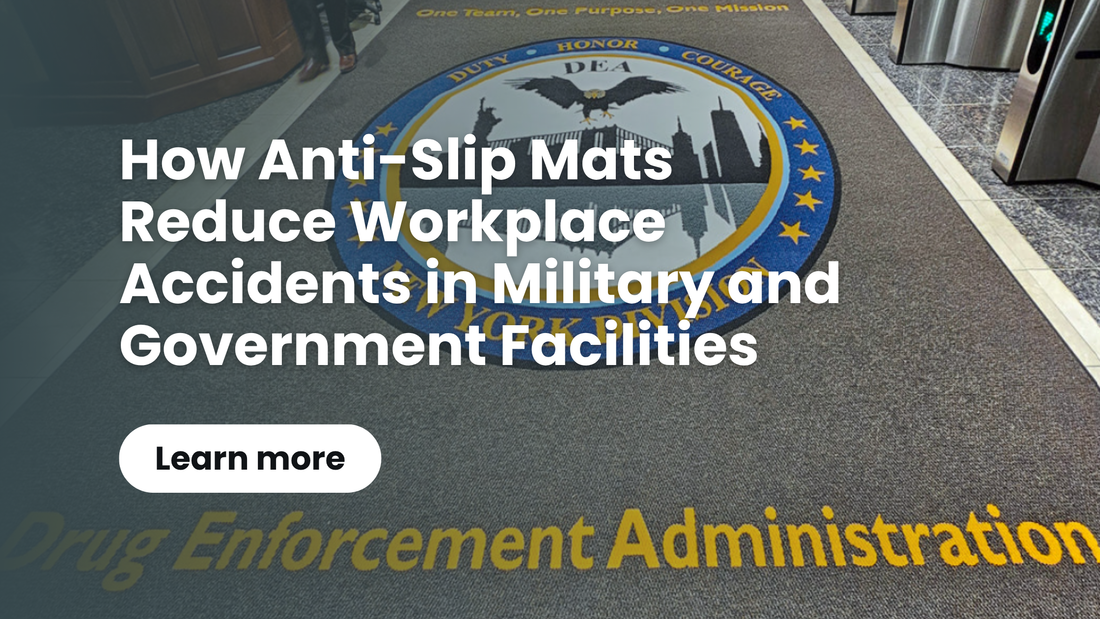 Safety-first matting used by Drug Enforcement Administration to minimize floor-related accidents.