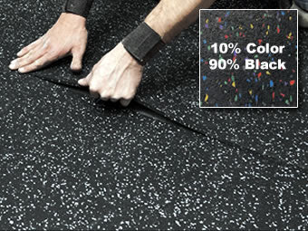 Compression King Rubber Gym Floor Tiles - 10% Color Tiles