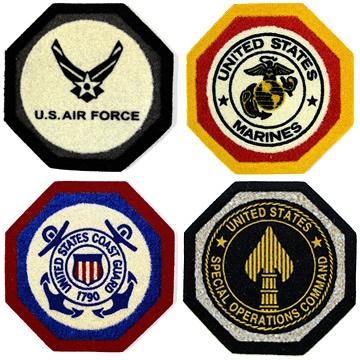 Custom Made Logo Coaster Trivets - US Military