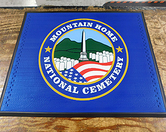 High Definition Super Vinyl Logo Mat - Mountain Home National Cemetery Tennessee