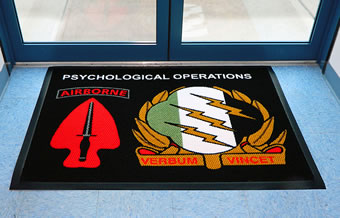 4th Psychological Operations Command Fort Bragg, North Carolina - Custom Made Logo Mat