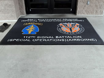 High Definition Super Vinyl Logo Mat - 112th Signal Battalion Airborne