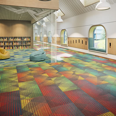 Moire Series Ray Tracing Designer Carpet Tiles Product Image