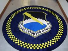 Custom Made Logo Mat Purchased On GSA Contract - 325th Fighter Wing Tyndall Air Force Base Florida