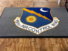 Custom Made Logo Mat Purchased On GSA Contract - 461st Air Control Wing Robins Air Force Base Georgia