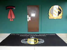 Custom Made Logo Mat Purchased On GSA Contract -  4th Psychological Operations Group Fort Bragg North Carolina