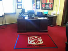 Custom Made Logo Mat Purchased On GSA Contract - 94th Army Air Missle Defense Command Fort Shafter Hawaii - Sea Dragons
