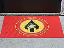 Custom Made Logo Mat Purchased On GSA Contract - Marines Special Operations Command Fort Bragg North Carolina
