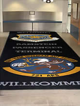 Custom Made Logo Mat Purchased On GSA Contract - Ramstein Air Base Germany