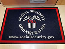 Custom Made Logo Mat Purchased On GSA Contract - Social Secirity Administration Bloomington Minnesota