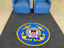 Custom Made Logo Mat Purchased On GSA Contract - United States Coast Guard Recruiting Office New Orleans Louisiana