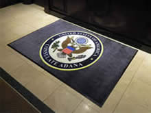 Custom Made Logo Mat Purchased On GSA Contract - Consulate Of The United States Adana Turkey