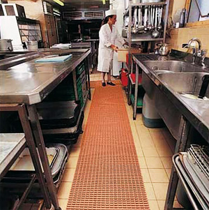 Safety Grid Master Chef - Grease Resistant Drainage Matting - Commercial Kitchen Environment