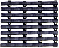 Safety Grid Sport - Wet Area Traction Mat - Indoor Outdoor Drainage Matting - Oxford Blue Closeup