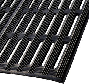 Tough Tred - All Rubber Grease Proof Drainage Traction Mat for Commercial Industrial Work Areas - Product Close Up