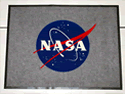 Custom Made Flocked Logo Mat NASA of Cape Canaveral Florida
