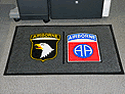 Custom Made Flocked Logo Mat US Army Airborne Military Emblem of North Carolina