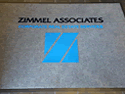 Custom Made Flocked Logo Mat Zimmel Associates of Edison New Jersey