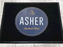 Custom Made Graphics Inset Logo Mat Asher Apartments of Fort Worth Texas