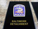 Custom Made Graphics Inset Logo Mat Maryland Capitol Police of Baltimore Maryland