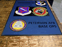 Custom Made Graphics Inset Logo Mat US Air Force Base OPS of Peterson AFB Colorado