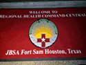 Custom Made Graphics Inset Logo Mat US Army Regional Health Command Central of Joint Base San Antonio