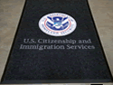 Custom Made Graphics Inset Logo Mat US Department of Homeland Security US Citizenship and Immigration Enforcement Headquarters of Washington DC