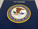Custom Made Graphics Inset Logo Mat US Department of Justice Federal Bureau of Prisons FCI Dublin of Dublin California 02