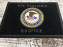 Custom Made Graphics Inset Logo Mat US Department of Justice Federal Bureau of Prisons FPC Pensacola of Pensacola Florida