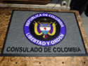 Custom Made Graphics Inset Logo Mat US Department of State US Consulate General of Colombia of Bogota Colombia
