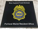 Custom Made Graphics Inset Logo Mat US Drug Enforcement Administration of Portland Maine