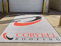 Custom Made High Definition Logo Rug Coryell Roofing of New Castle Oklahoma
