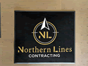 Custom Made High Definition Logo Rug Northern Lines Contracting of Lakeville, Minnesota