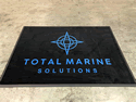 Custom Made High Definition Logo Rug Total Marine Solutions of Fort Lauderdale Florida