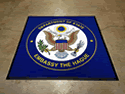 Custom Made High Definition Logo Rug US Department of State Embassy The Hague of Wassenaar Netherlands