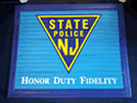 Custom Made Super Vinyl Logo Mat New Jersey State Police Headquarters of Camden County New Jersey