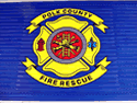 Custom Made Super Vinyl Logo Mat Polk County Fire and Rescue of Barstow Florida