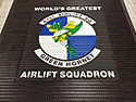 Custom Made Super Vinyl Logo Mat US Air Force 61st Airlift Squadron of Little Rock Air Force Base Arkansas