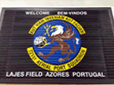 Custom Made Super Vinyl Logo Mat US Air Force 721st Squadron of Lajes Field Azores Portugal