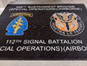 Custom Made Super Vinyl Logo Mat US Army 112th Signal Battalion of Fort Bragg North Carolina