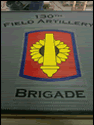 Custom Made Super Vinyl Logo Mat US Army 130th Field Artillery Brigade of Manhattan Kansas