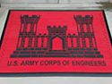 Custom Made Super Vinyl Logo Mat US Army Corps of Engineers of New Orleans Louisiana