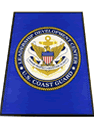 Custom Made Super Vinyl Logo Mat US Coast Guard Leadership Training Center of Petaluma California