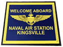 Custom Made Super Vinyl Logo Mat US Navy Naval Air Station of Kingsville Texas