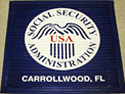 Custom Made Super Vinyl Logo Mat US Social Security Administration of Carrollwood Florida 01