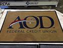 Custom Made ToughTop Logo Mat AOD  Federal  Credit  Union  of  Oxford  Alabama