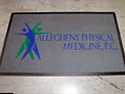 Custom Made ToughTop Logo Mat Allegheny  Physical  Medicine  of  Bethel  Park  Pennsylvania