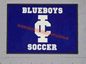 Custom Made ToughTop Logo Mat Blue Boys Highschool Soccer of Jacksonville Illinois